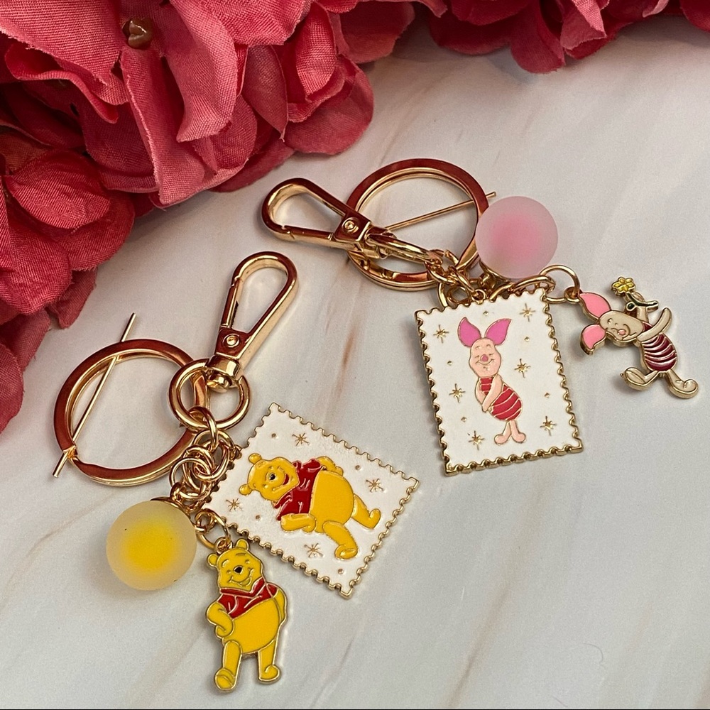 Winnie the Pooh and Piglet Keychain Charms - Picture 3 of 15